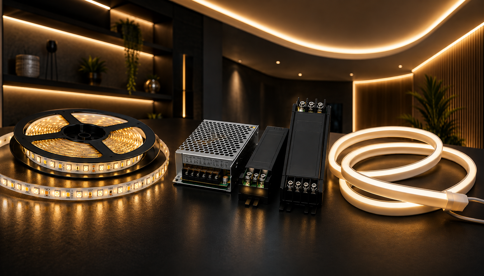 Fitas de LED, Fontes e Neon Flex